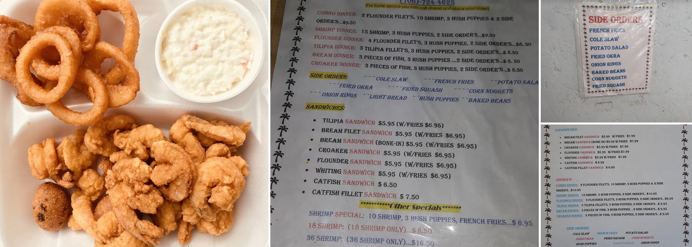 Galle's Seafood Menu