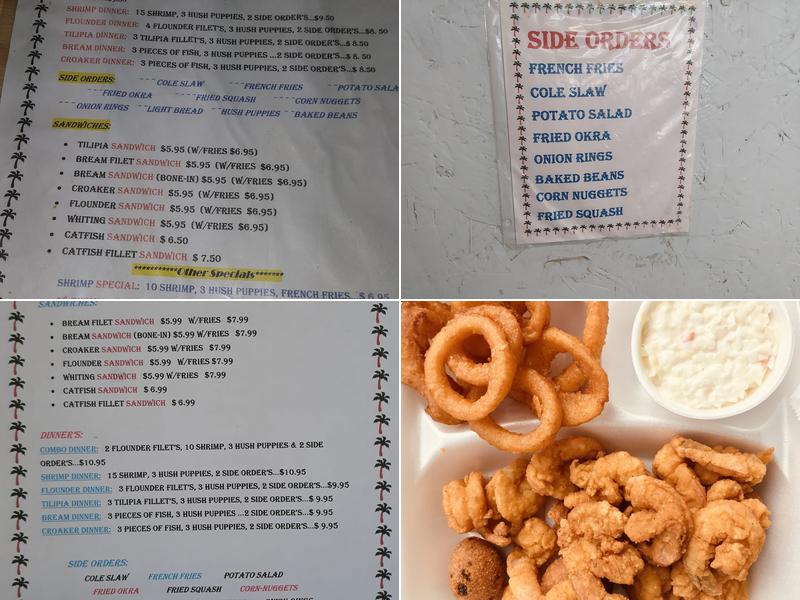 Galle's Seafood Menu