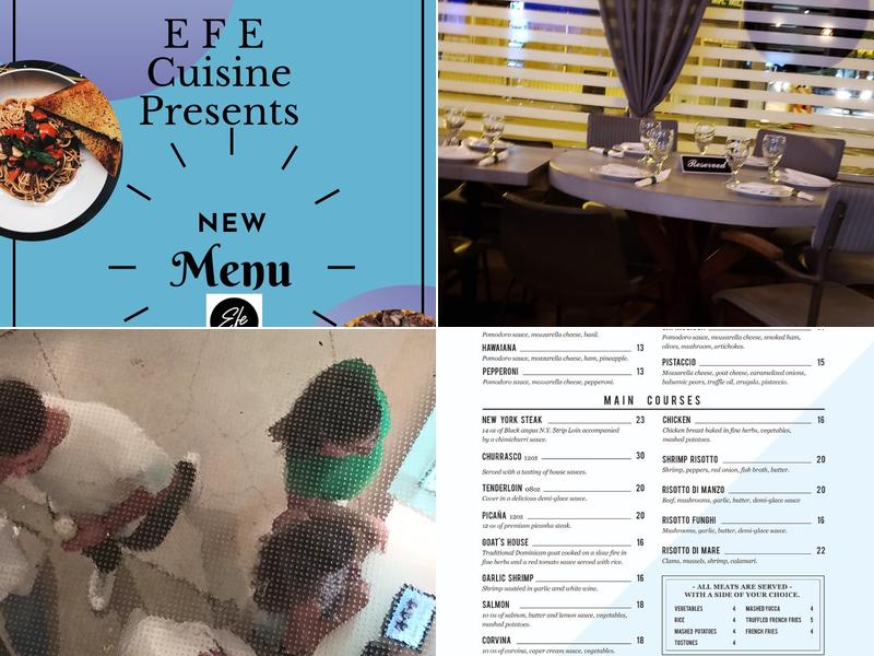 EFE cuisine Menu