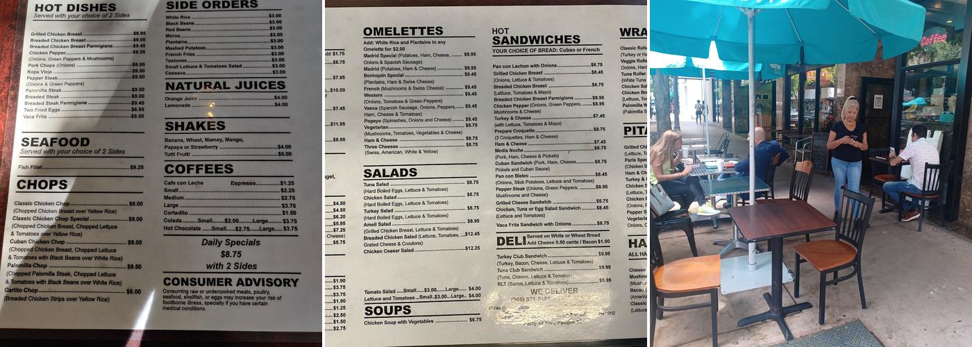 La Paris Cafe Menu