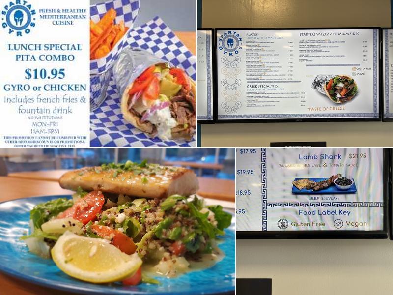 Spartan Gyros Menu