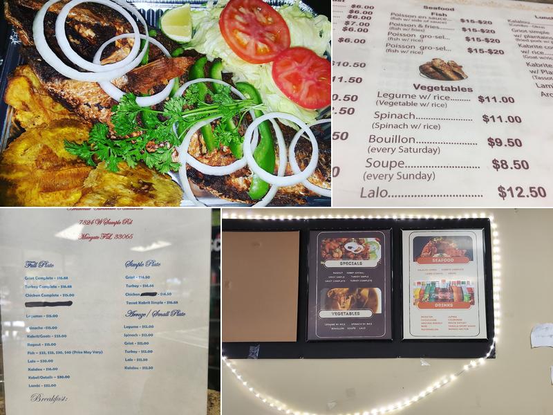Artibonite Caribbean Restaurant Menu