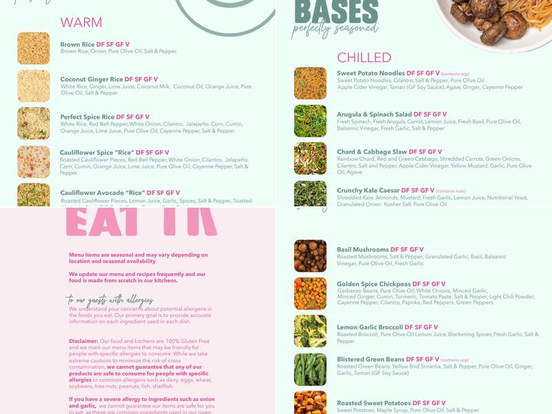 Fresh Kitchen Menu