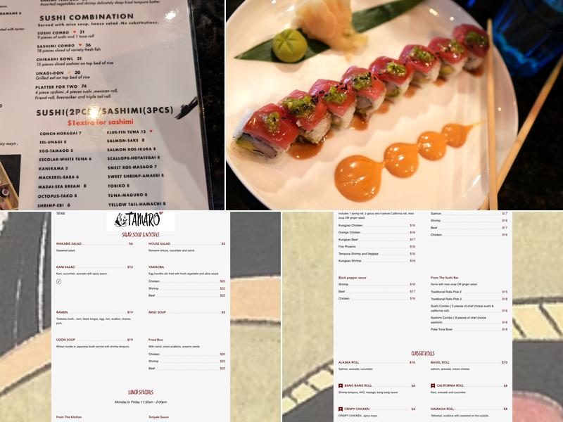 Utamaro Sushi Bar Menu