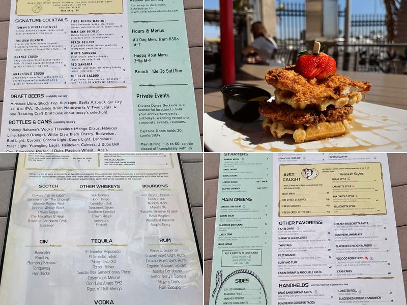 Riviera Dunes Dockside Menu