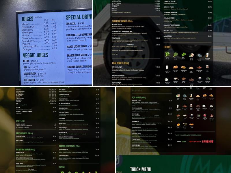 Mango Fresh Menu