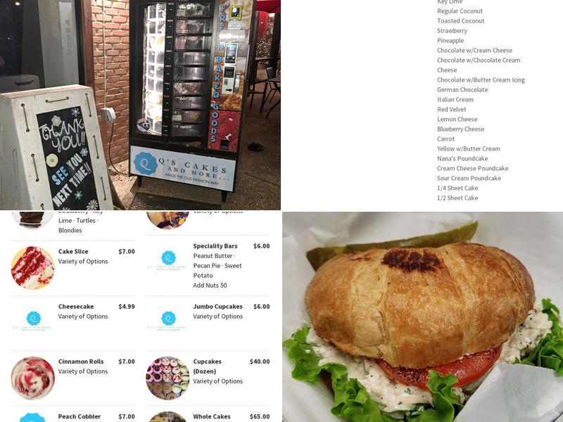 Q's Cakes & more Menu