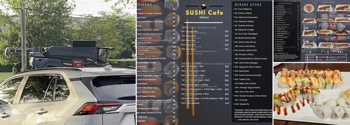 SUSHI Cafe Menu
