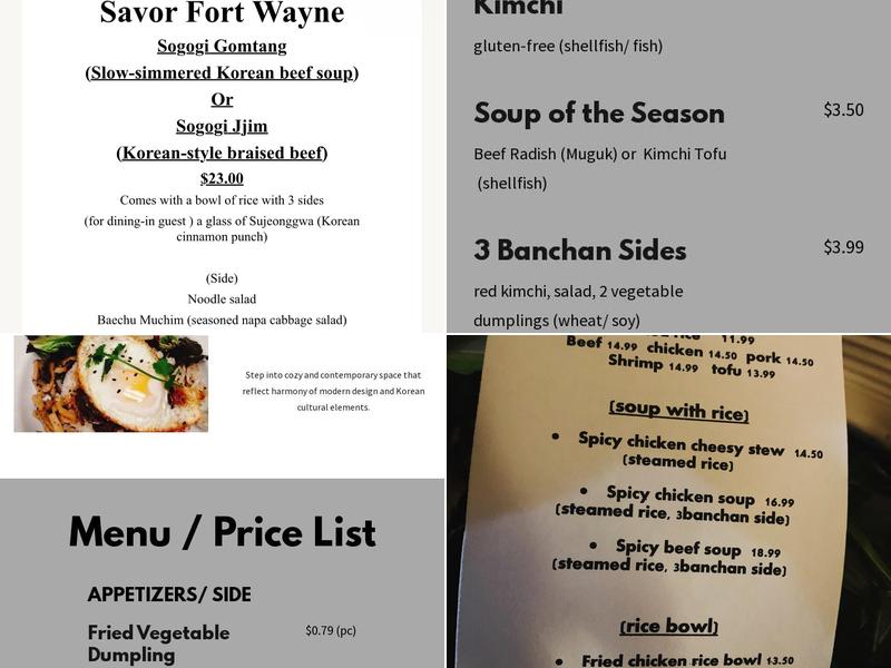 Ryu's Kitchen Menu