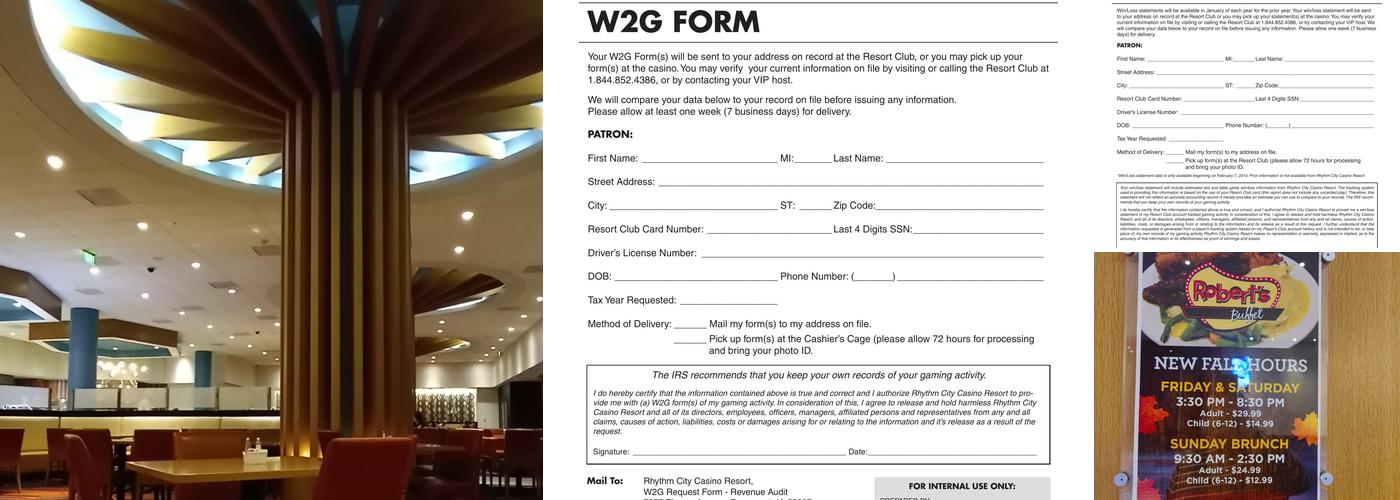 Robert's Buffet Menu