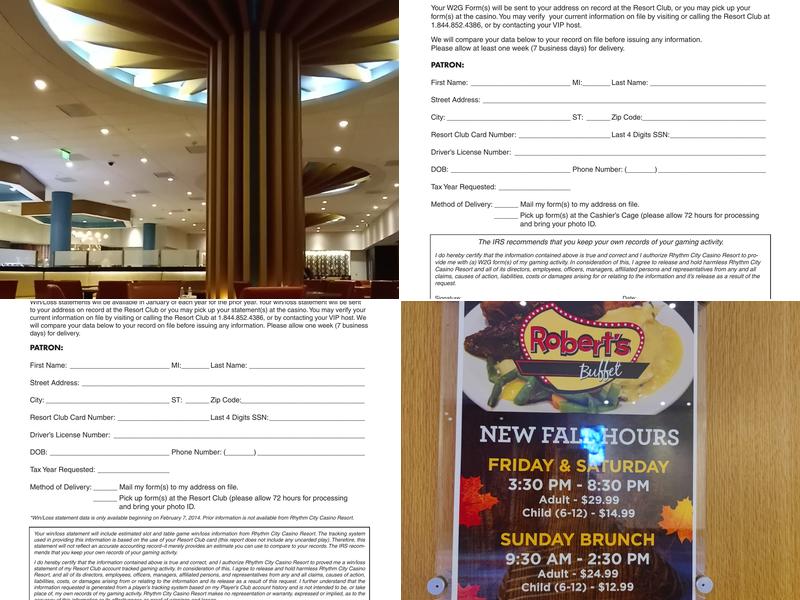 Robert's Buffet Menu