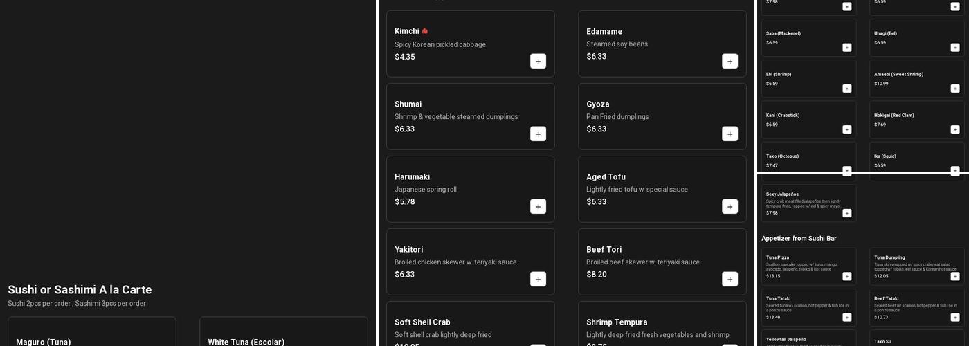 Red Ginger Menu