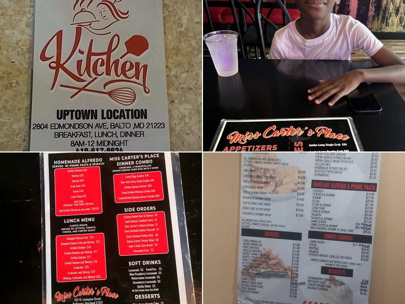 Miss Carters Place Menu