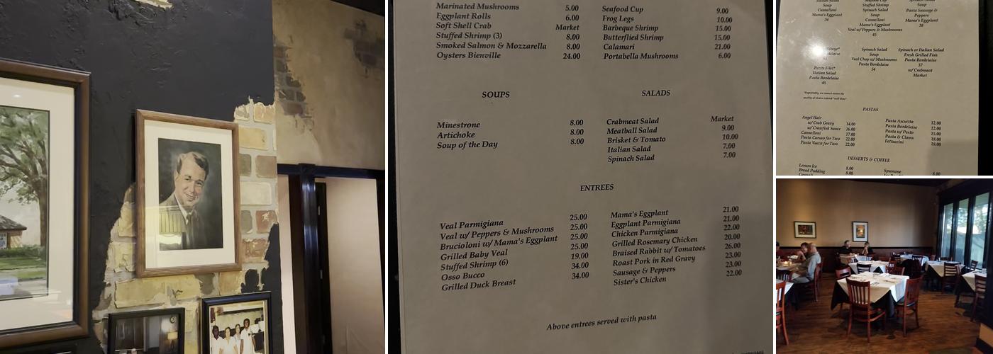 Nephew's Ristorante Menu