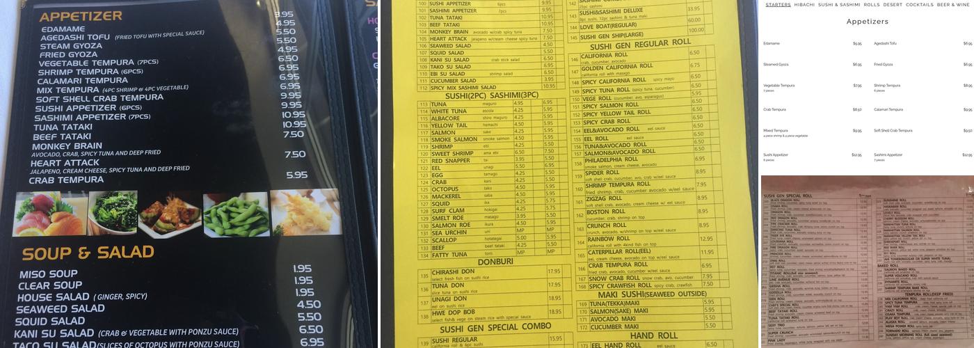 Sushi Gen Menu