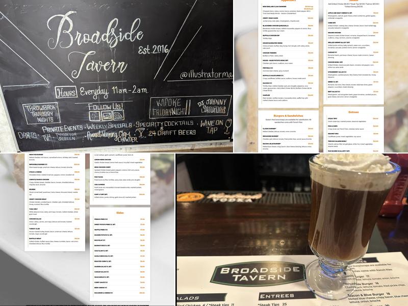 Broadside Tavern Menu