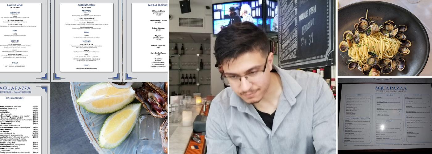 Aqua Pazza Menu
