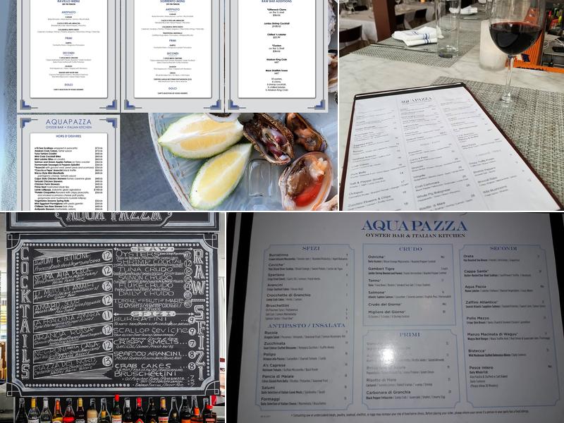 Aqua Pazza Menu