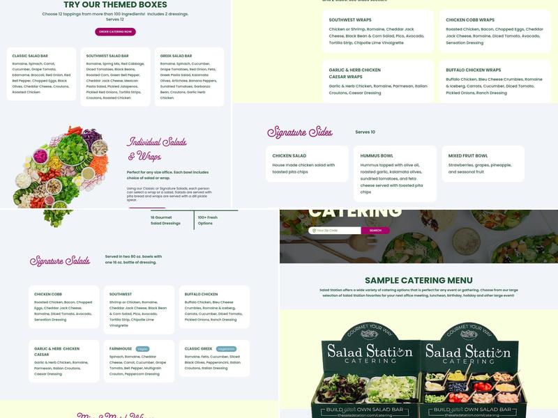 The Salad Station Menu