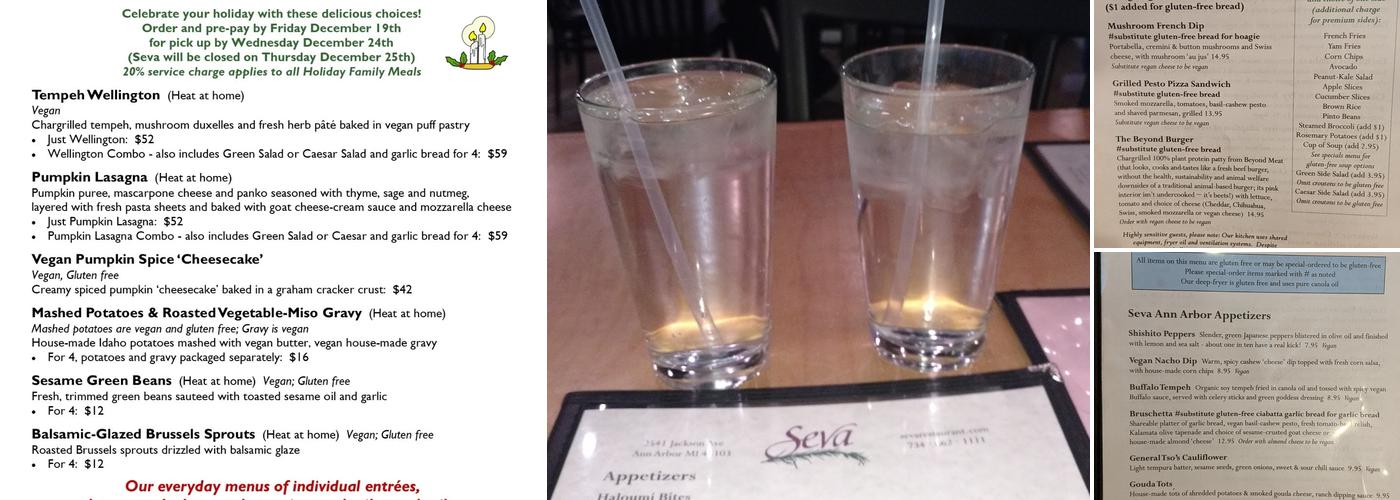 Seva Ann Arbor Menu