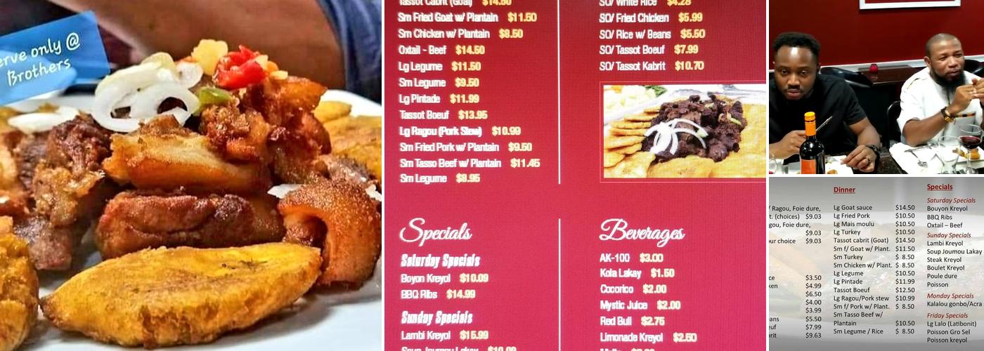 Brothers Kafe Kreyol Menu