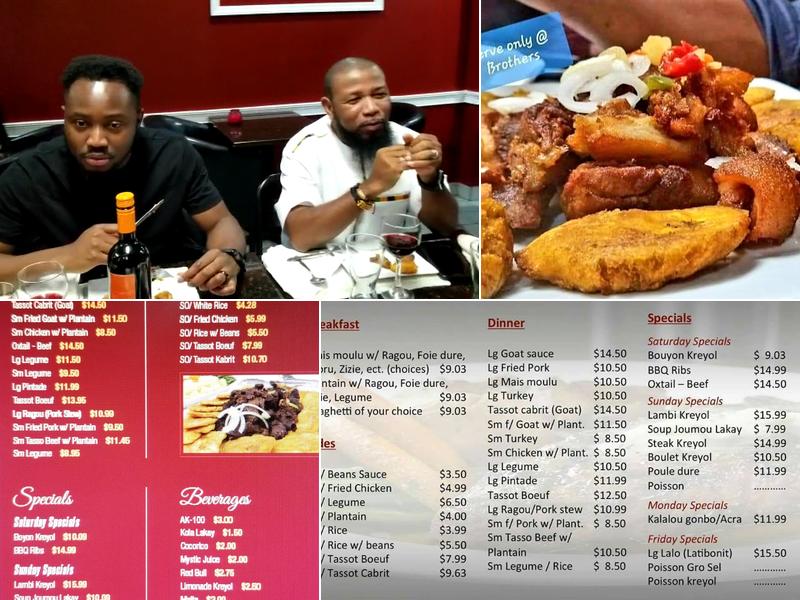 Brothers Kafe Kreyol Menu