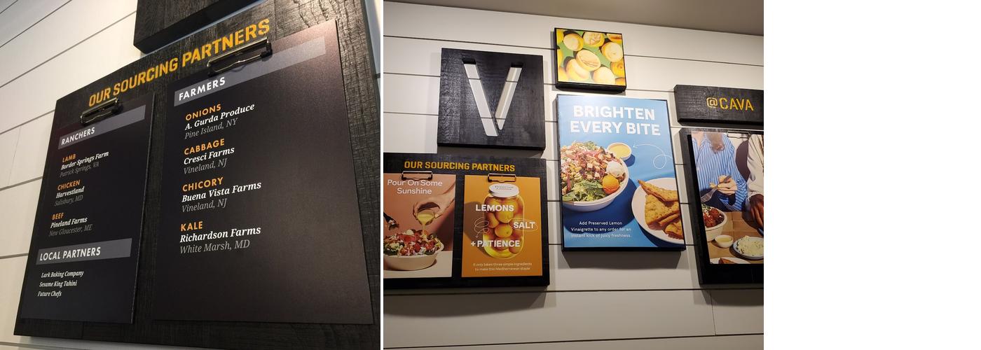 CAVA Menu