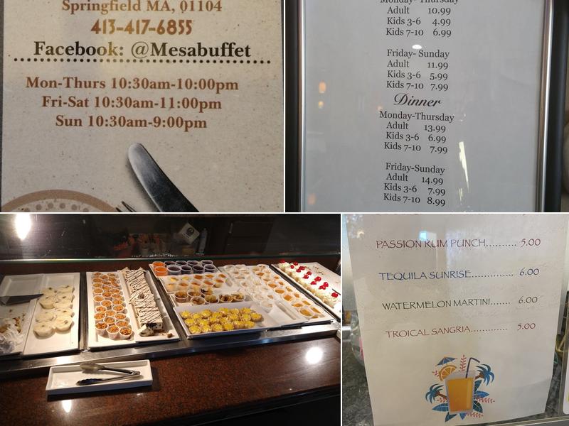 Mesa Buffet Menu