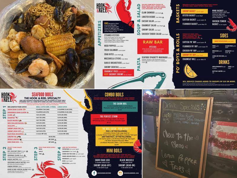 Hook & Reel Cajun Seafood & Bar Menu
