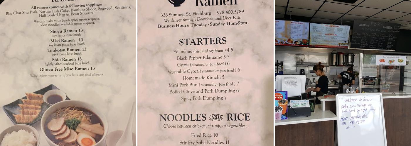 Sawa Ramen Menu