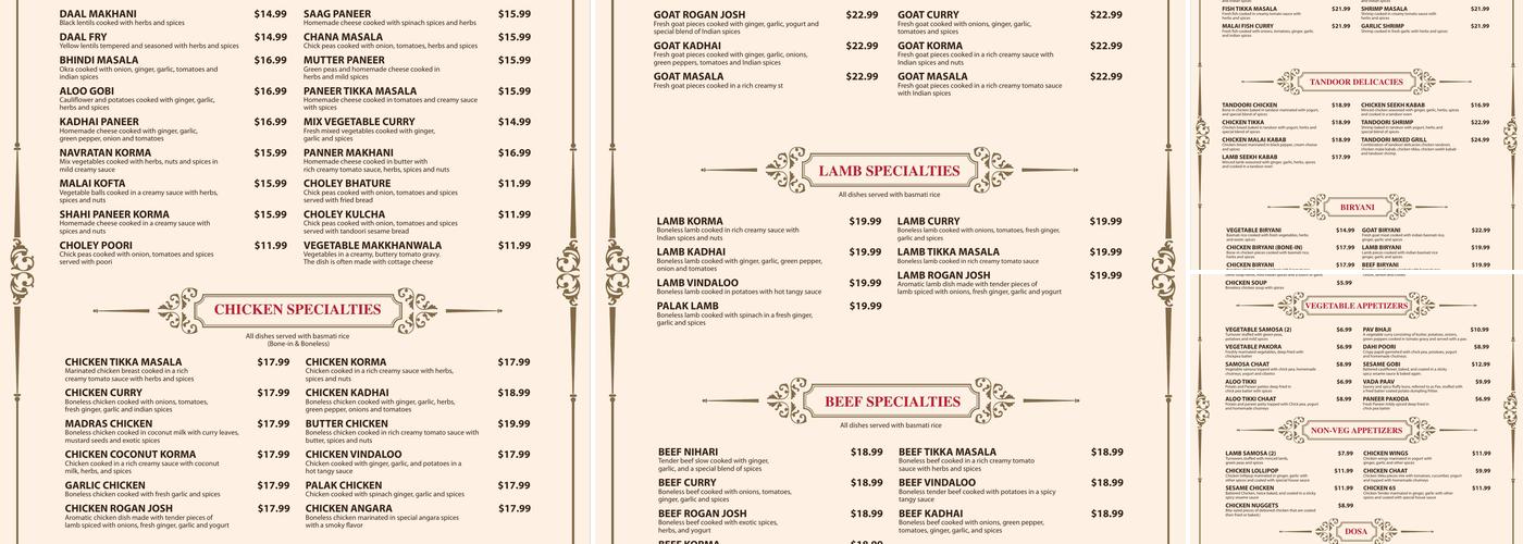 Al Maidah Cuisine Menu