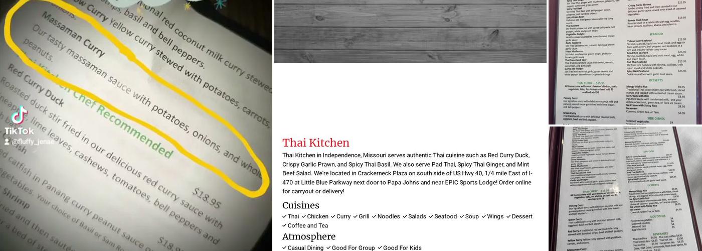 Thai Kitchen Menu
