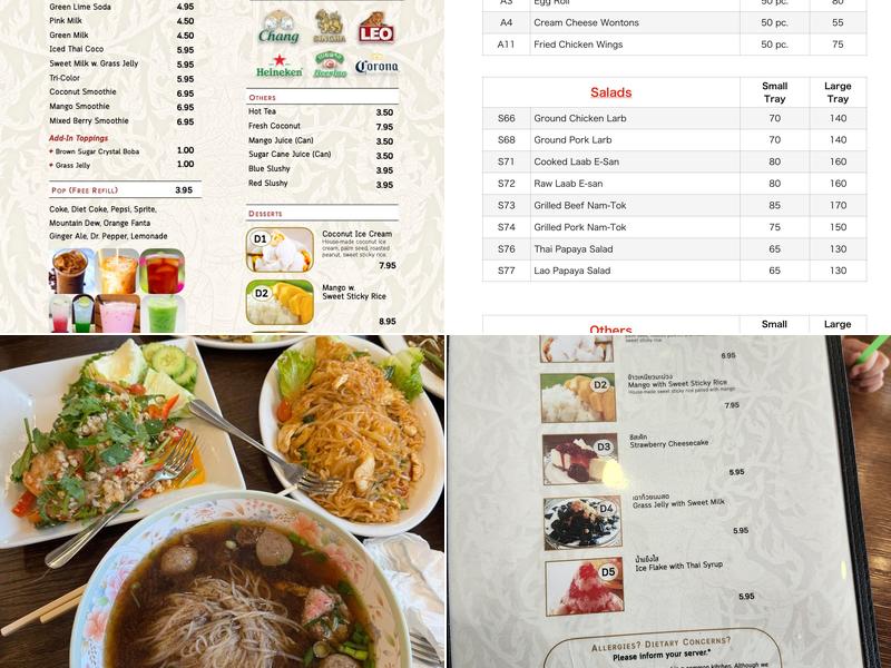 Krungthep Thai Menu