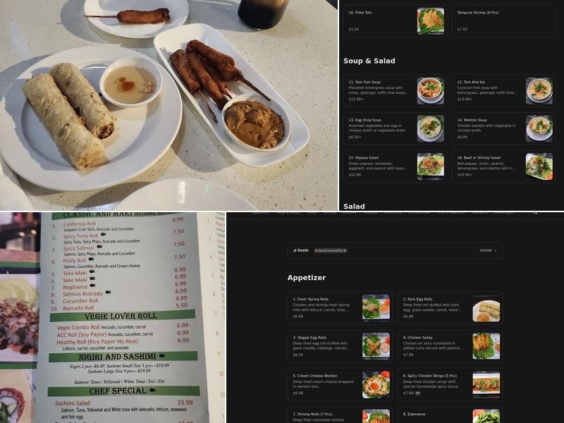 Chili Thai Cuisine Menu