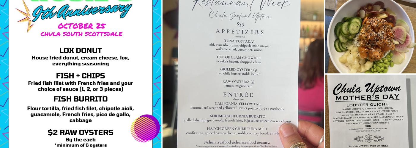 Chula Seafood Uptown Menu