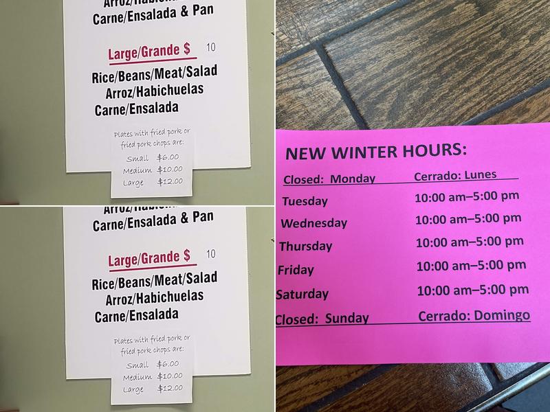 El Pilon Criollo Menu