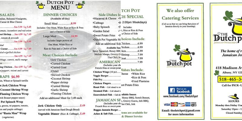 The Dutch Pot Menu