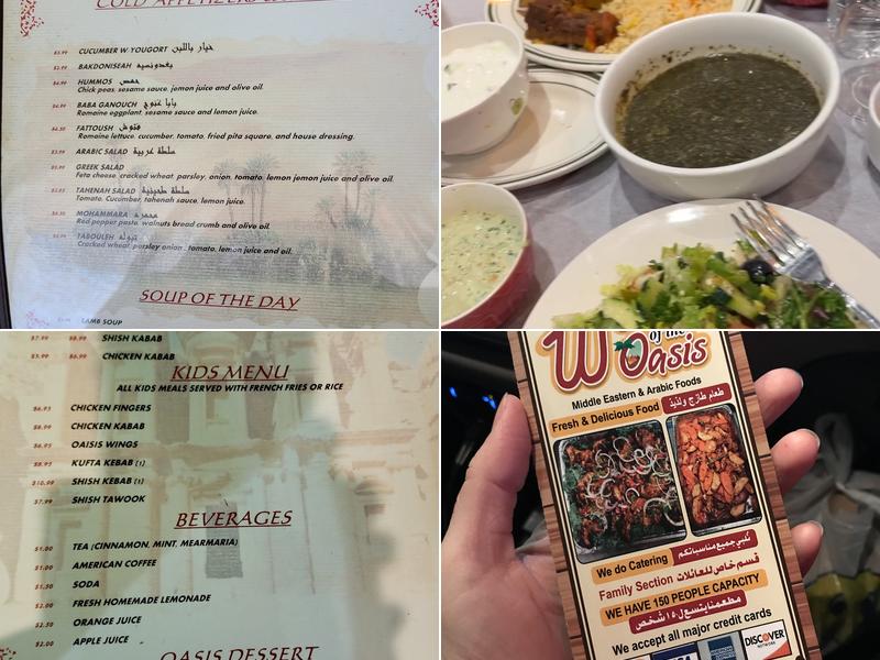 Oasis Mediterranean Restaurant Menu