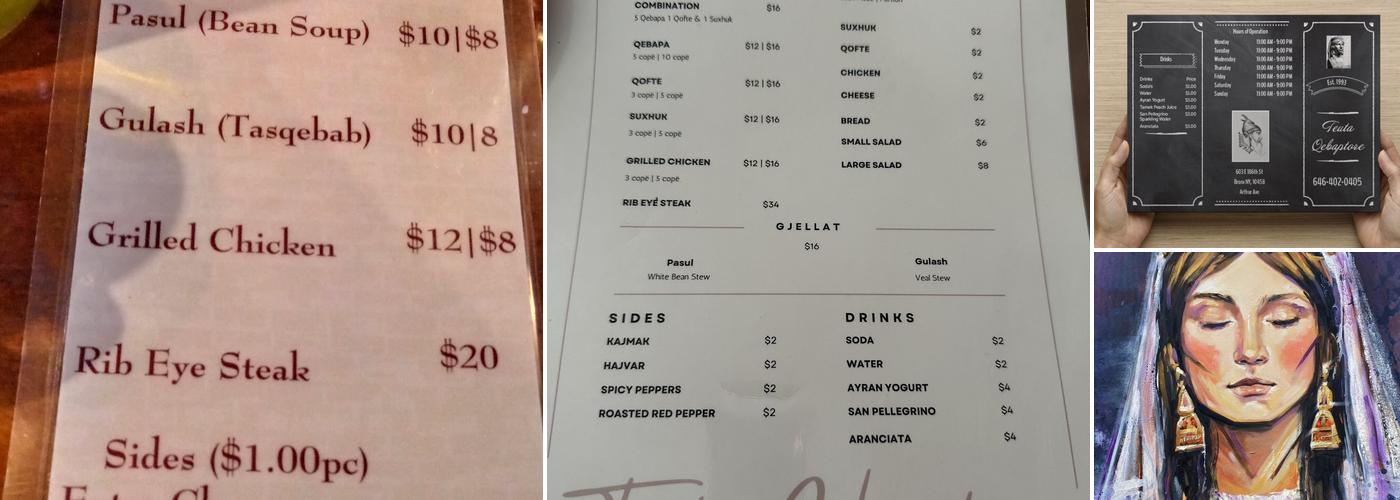 Teuta Qebaptore Menu