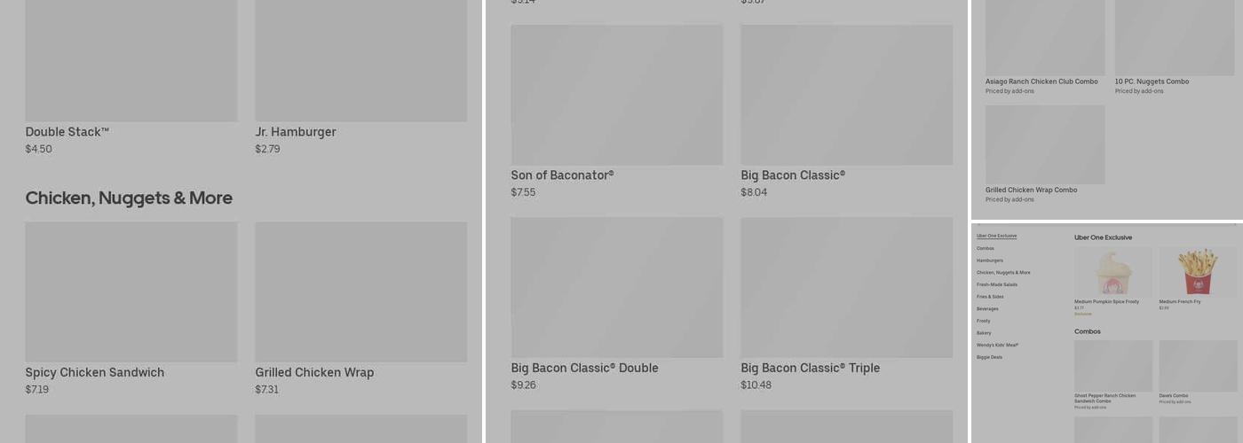 Wendy's Menu