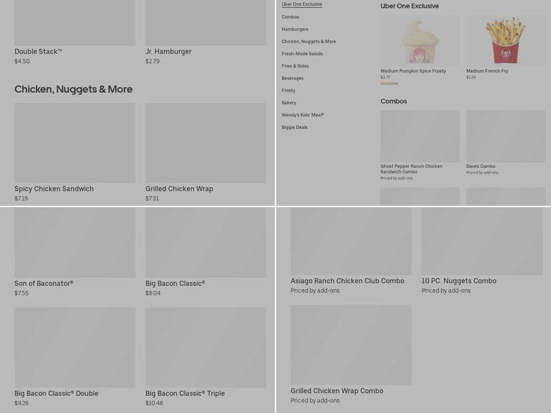 Wendy's Menu