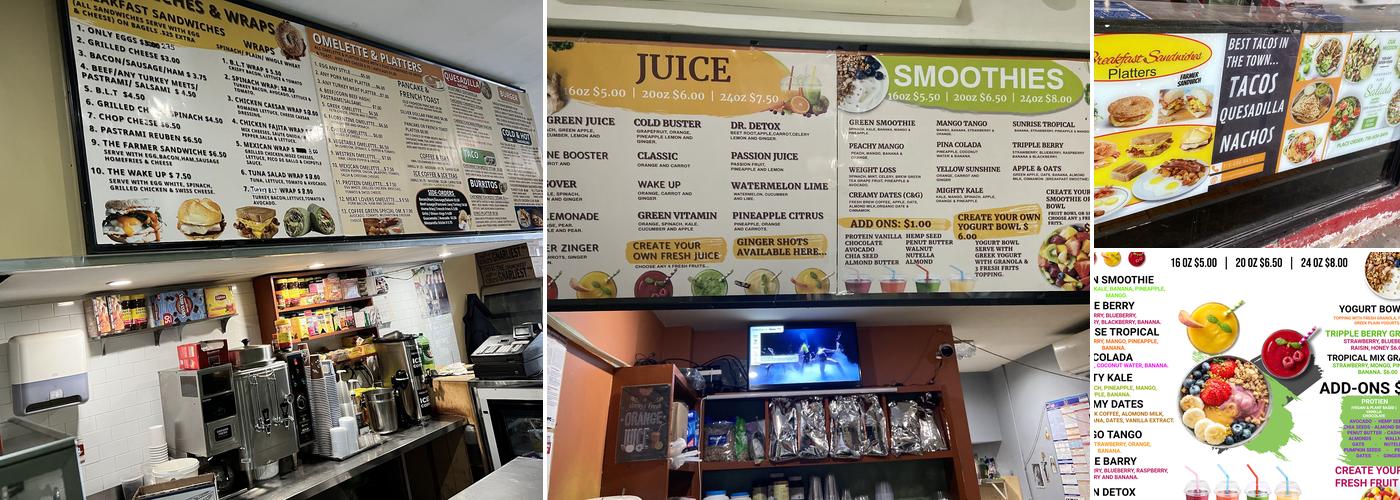 Coffee & Green Menu