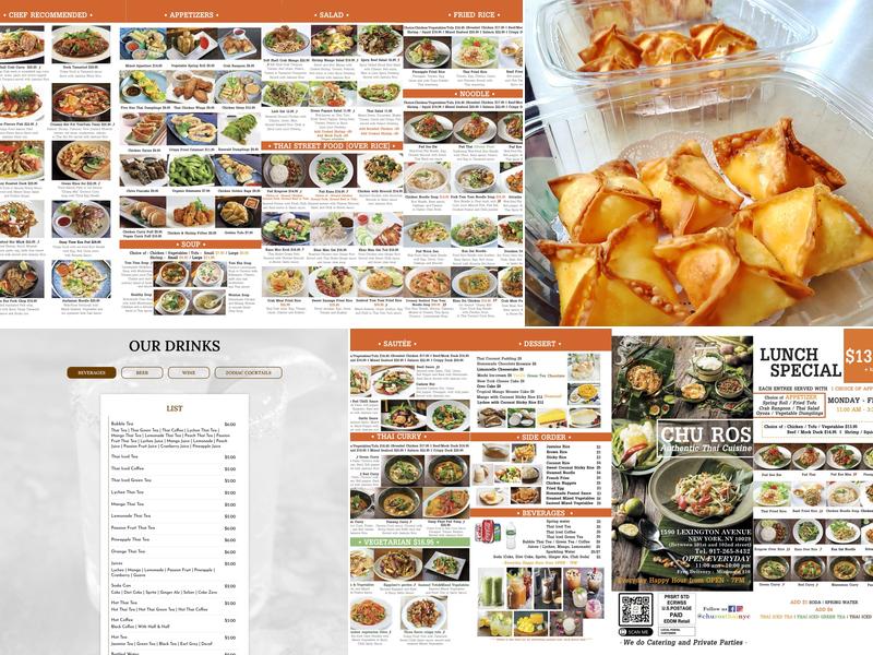 Chu Ros Thai Menu