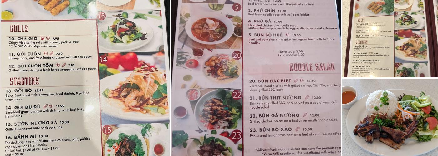 Pho Metro Menu