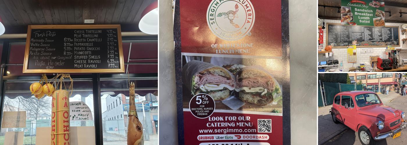 Sergimmo Salumeria Whitestone Menu