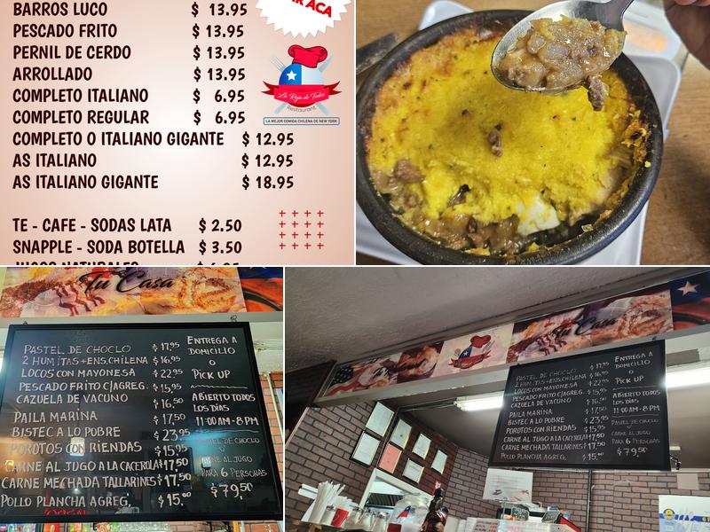 La Roja de Todos Menu