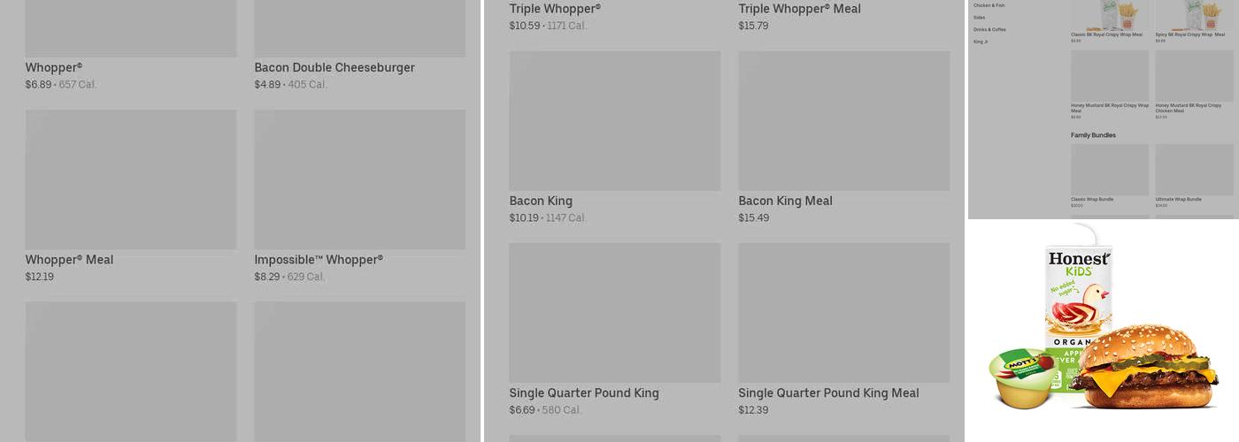 Burger King Menu