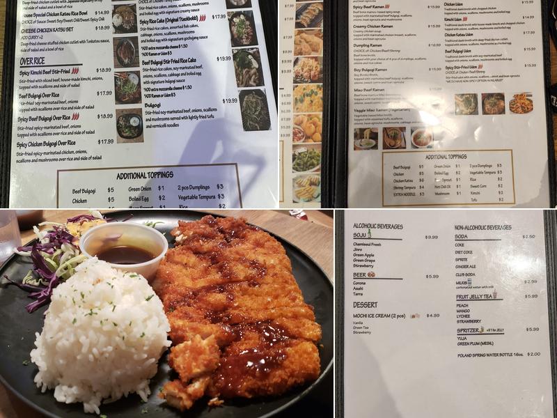 Modoo Chicken and Noodle Bar Menu