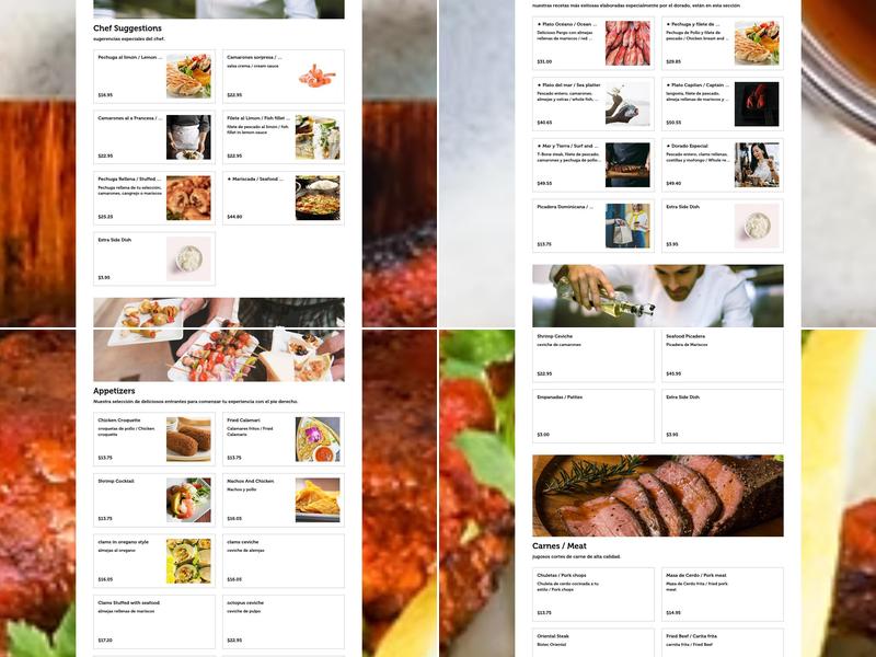 El Dorado Menu