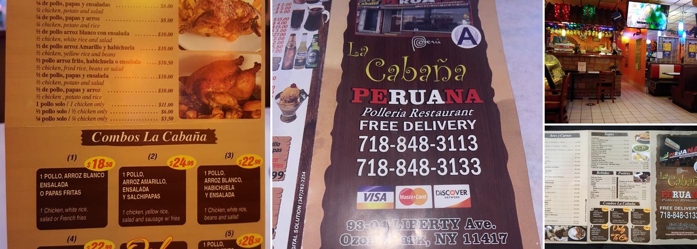 La Cabaña Peruana Menu